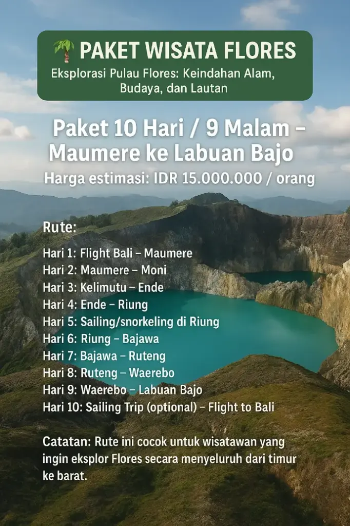 Paket 10 Hari / 9 Malam – Maumere ke Labuan Bajo
