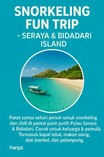 Snorkeling Fun Trip – Seraya & Bidadari Island